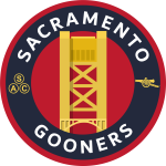 Sacramento Gooners official logo. Based in Sacramento, California.