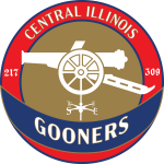 Central IL Gooners Official Logo. Based in Bloomington, Illinois.