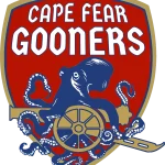 Cape Fear Gooners official logo. Based in Wilmington, North Carolina.